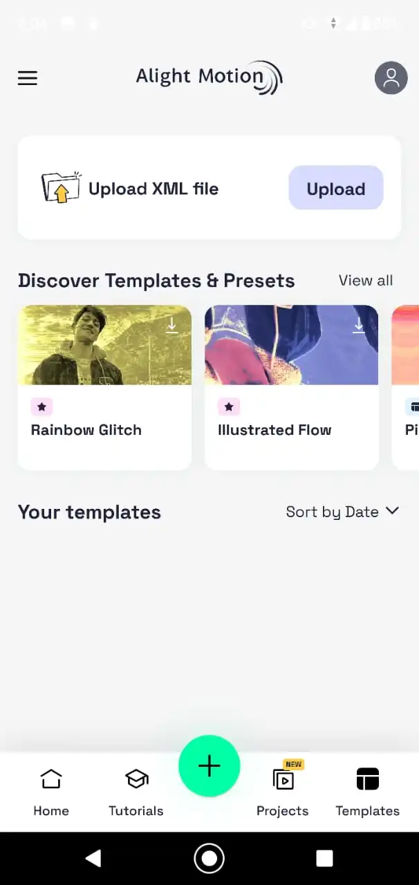 Alight Motion Pro Ready made templates Feature screenshot