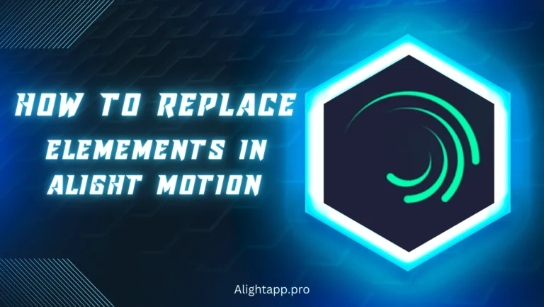 How to replace elements in alight motion - post banner