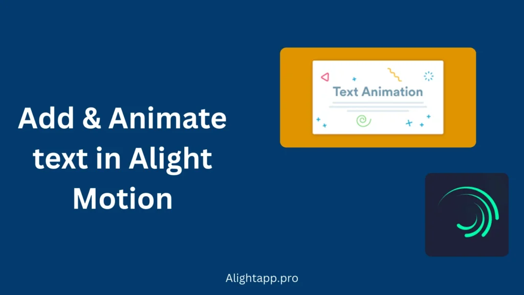how to add text in alight motion post banner