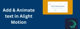 how to add text in alight motion post banner