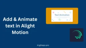 how to add text in alight motion post banner