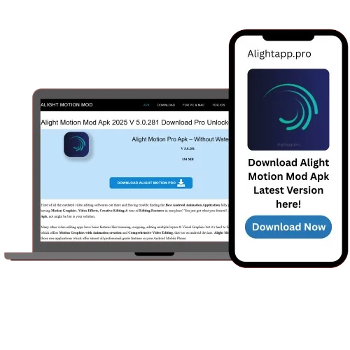 Alight Motion Mod Apk Website Homepage Media