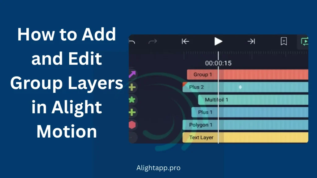How to group layers in Alight Motion - post banner